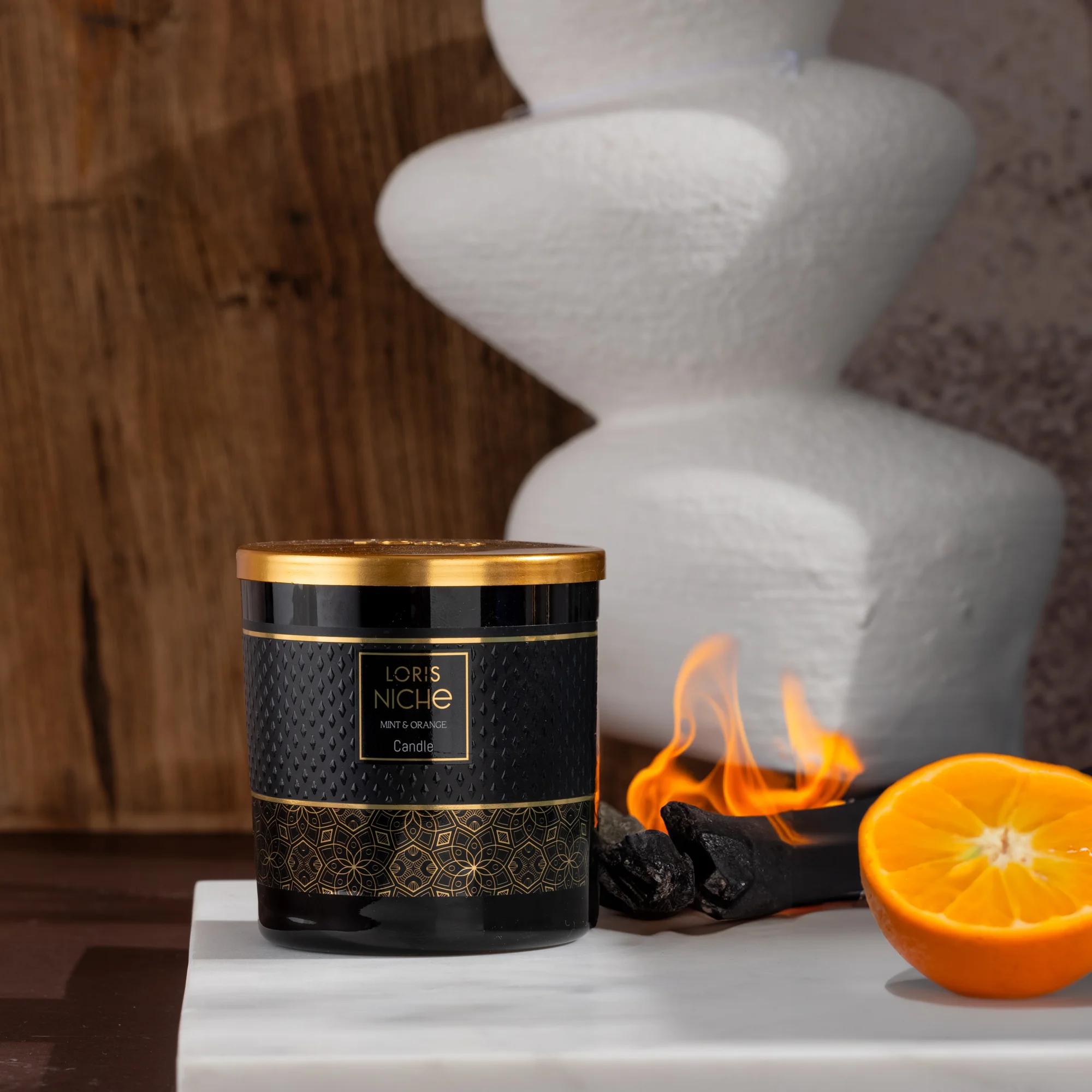 Niche Candle (Mint & Orange)